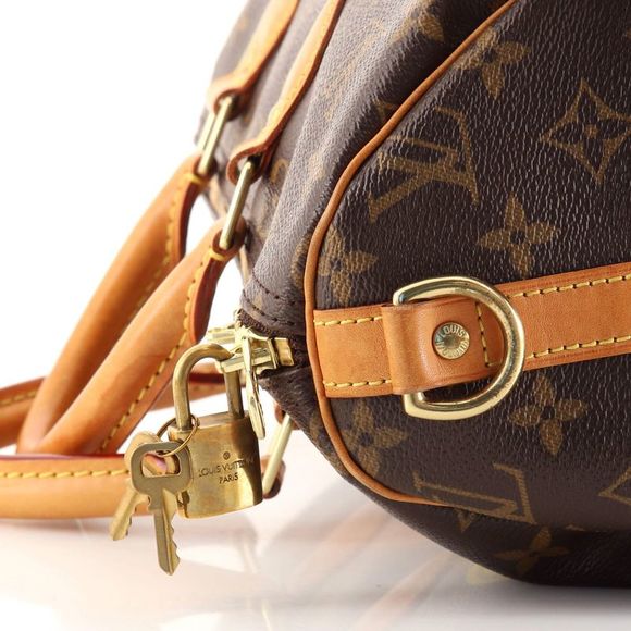 Louis Vuitton Speedy Bandouliere Bag Limited Edition World Tour Monogram Canvas - Picture 7 of 9